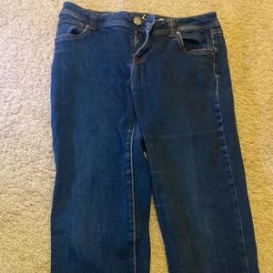Long dark wash jeans